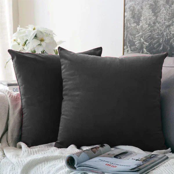 Grey Soft feel Velvet Cushion cover