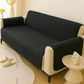 Zigzag Ultrasonic Quilted Sofa Cover Black Mat Ultrasonic Quilted Sofa Runner