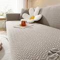 Grey Stripe Jacquard Sofa Cover