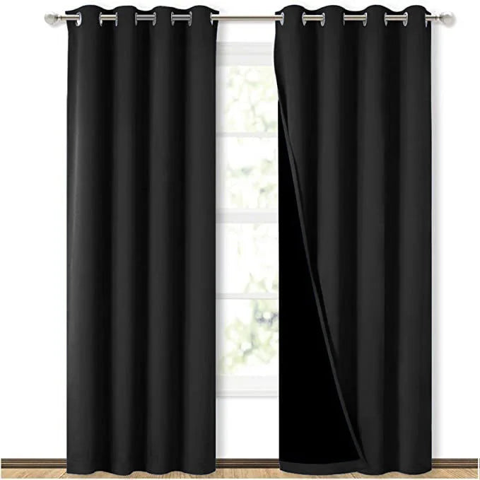 Black Jacqauard Curtains