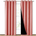 Pink Jacqauard Curtains