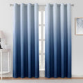 Blue-OmbreDigital Velvet Curtains