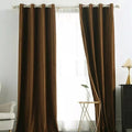 Brown Plain Velvet Curtains