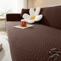 Brown Stripe Jacquard Sofa Cover