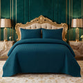 Blue Premium Micro Cotton  BedSpread Set