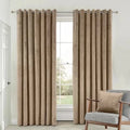 Fawn Plain Velvet Curtains