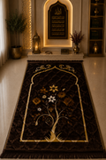 Brown Aziz Bedding Traditional Quilted Prayer Mat