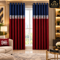 Royal Blue & Maroon Dual Tone Velvet Curtains