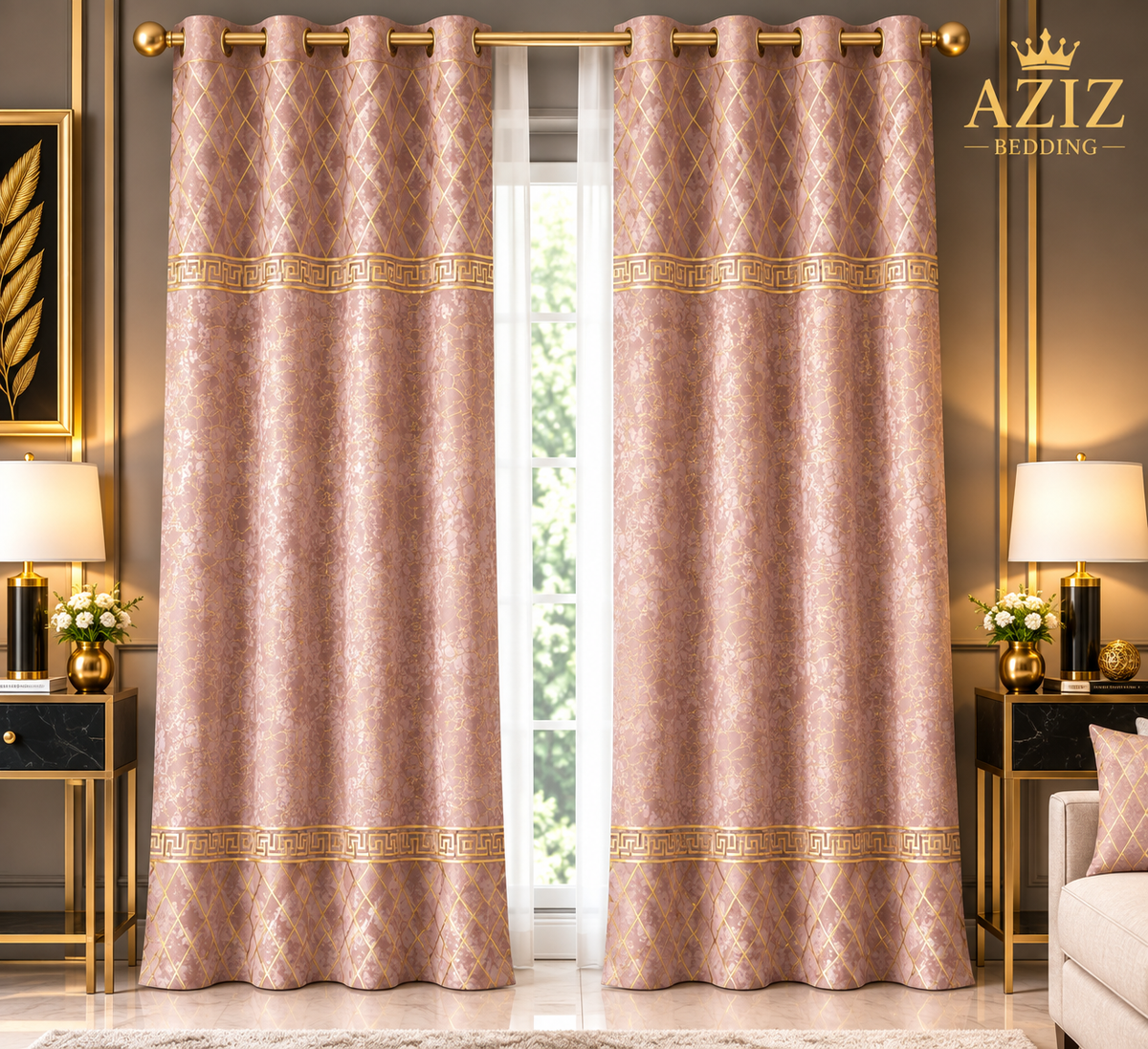 VELVET TAXTURE CURTAIN (PINK)