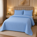 Sky Blue  Premium Micro Cotton  BedSpread Set