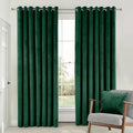 Green Plain Velvet Curtains