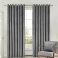 Light Grey Plain Velvet Curtains