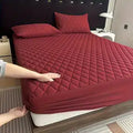 Maroon Water Proof Bubble Mattress Cover