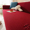 Mahroon Stripe Jacquard Sofa Cover