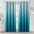 Turquoise Digital Velvet Curtains