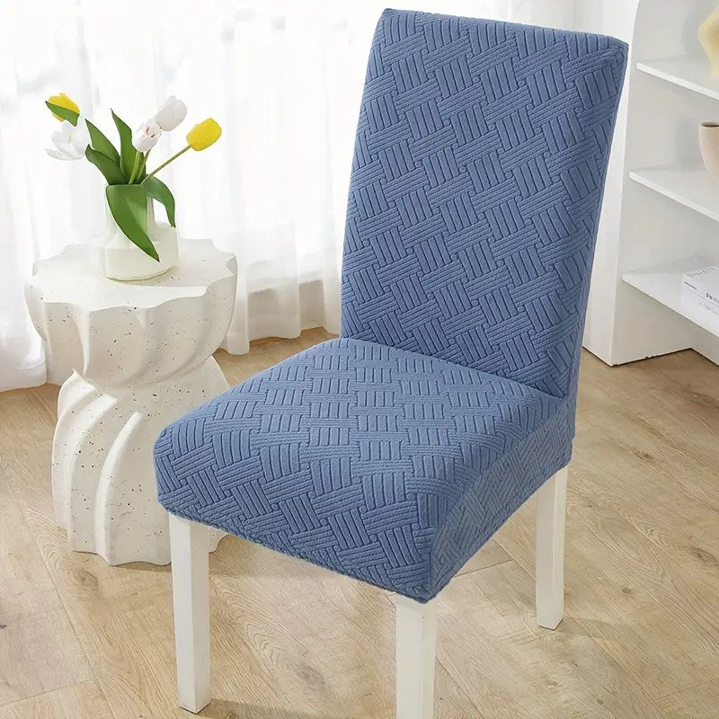 Zinc Stripe Jacquard Chair Cover