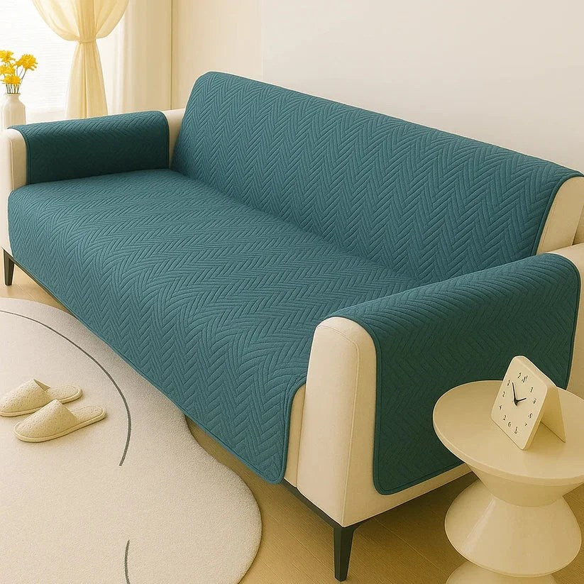 Zigzag Ultrasonic Quilted Sofa Cover Zinc Mat Ultrasonic Quilted Sofa Runner (Copy)